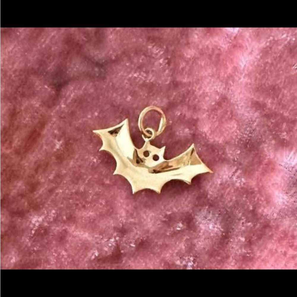 Limited Edition Olivve NYC 14k Gold Bat Sequin Charm